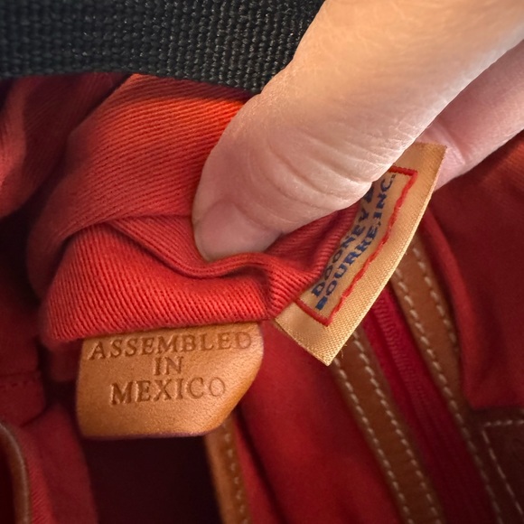 Dooney & Bourke "Sandbar" Tropical Beach Print Satchel Multicolor Leather Trim - Picture 8 of 9